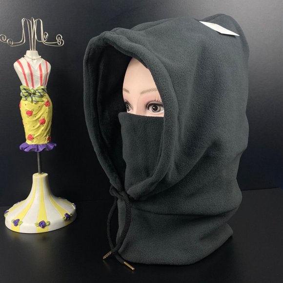 Winter Ski Mask Cover Hoodie Thermal Fleece Lined Balaclava Neck Full Face Cover - Picture 3 of 8